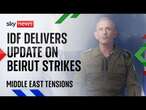 Watch live: IDF deliver statement after Israel launches a major round of airstrikes in Beirut