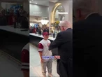 SEE IT: Trump surprises young NFL fan with presidential challenge coin #shorts #foxnews #trump