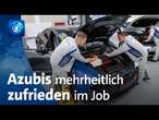 Azubis sind mehrheitlich mit ihrer Ausbildung zufrieden