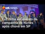 Nunes enfrenta falha de energia durante evento de campanha após dizer que situação está 'tranquila'