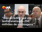 Moraes rebate pergunta da defesa sobre mensagens e Almier Garnier concorda: 'Leu meus pensamentos'