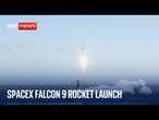 SpaceX Falcon 9 rocket launches satellites into low Earth orbit