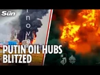 Explosions rock Russia as Ukraine launches huge overnight strikes on Putin oil refineries