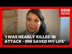 Woman violently attacked by partner saved by calling 999 and hiding phone in plants | BBC News