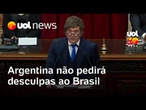 Crise diplomática Brasil e Argentina: Governo de Milei descarta pedido de desculpas a Lula