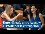 Duro rifirrafe entre Ayuso y el PSOE de Madrid por la corrupción: "Vaya basura de política hacen"