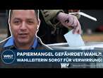 NACH AMPEL-AUS: Entscheidung zur Wahlplanung fällt heute – Papiermangel sorgt für Chaos!