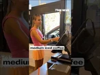 Kai Trump works fast-food drive-thru at Dunkin’ #shorts