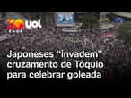 Copa do Mundo: japoneses fazem festa em cruzamento famoso de Tóquio para celebrar goleada na Tunísia