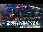 OSTFRIESLAND: Tradition lebt auf! - Weihnachtskorso bringt Feststimmung nach Burumfen