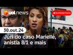 Bolsonaro e anistia ao 8/1, júri do caso Marielle Franco, Randolfe e+| Reapresentação UOL News