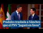 Pradales traslada a Sánchez que el #pnv 