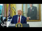 Trump lashes out at reporter over claim he chickens out of tariffs