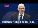 Scotland's first minister John Swinney holds news conference