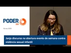 Janja discursa na abertura evento de semana contra violência sexual infantil