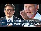 LANDTAGSWAHL THÜRINGEN: Keine Presse bei AfD-Wahlparty! Darum müssen Journalisten draußen bleiben