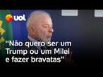 Lula diz que 'separa' brigas entre ministros e provoca: 'Não sou Trump nem Milei, não faço bravata'