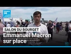 Salon international de l'aéronautique et de l'espace : Emmanuel Macron au Bourget • FRANCE 24