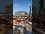 Moment house COLLAPSES as Hurricane Imelda hits North Carolina coast