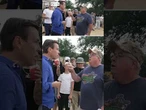 Sky correspondent in confrontation with heckler