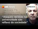 Pichação contra árabes se soma a outros atos racistas na PUC, diz professor