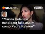 Marina Helena faz papel de Padre Kelmon para o bolsonarismo em debate RedeTV/UOL | Tales Faria