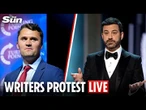 Writers Guild of America members protest in California over Kimmel show suspension