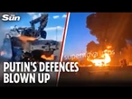 Ukrainian kamikaze drone BLOWS UP Russian air defence system on the Eastern front
