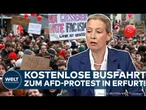 DEUTSCHLAND: Großdemo gegen AfD! Gewerkschaft zahlt Mitgliedern die Fahrt nach Erfurt