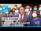 Côte d'Ivoire : les deux branches de l'ancien parti de Laurent Gbagbo se déchirent • FRANCE 24