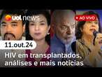 Eleições em SP; HIV em transplantados; Lula fala de pane em avião e mais notícias | UOL News ao vivo