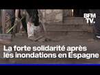 Quatre jours après les crues spectaculaires en Espagne, l'heure est au nettoyage et à la solidarité