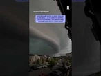 Un'enorme 'shelf cloud' si è formata sopra la città di Bowie, nel Maryland