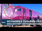 GROSSBRITANNIEN: Zwei Züge krachen zusammen! Viele Verletzte nach schwerem Unfall in der Rushhour!