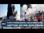 USA: Angsteinflößendes Naturspektakel! Heftiger Geysir-Ausbruch im Yellowstone Nationalpark!