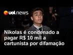 Nikolas Ferreira é condenado pela Justiça a pagar R$ 10 mil a cartunista por vídeo difamatório