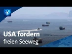 Konflikt mit Iran: USA fordern die Öffnung der Straße von Hormus