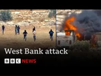 BBC films mass settler attack on Palestinian community in West Bank | BBC News