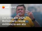 Bolsonaro reúne apoiadores em Copacabana para defender anistia aos acusados pela tentativa de golpe