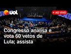 Congresso analisa 60 vetos de Lula e lê requerimento para criar CPMI sobre fraude no INSS; ao vivo