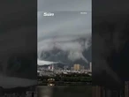 Giant ominous cloud rolls over Chinese city as Typhoon Wipha hits