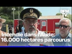 2.000 pompiers, 4 Canadair, 16.000 hectares: le point presse du préfet de l'Aude sur l'incendie