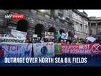 Climate: Protests in Edinburgh over North Sea oil fields