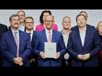 En images, le CDU/CSU et les sociaux-démocrates allemands signent un accord de coalition à Berlin