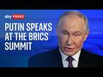 Watch live: Russian President Vladimir Putin holds a meeting with leaders at the BRICS Summit