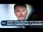 CHRISTIAN LINDNER: Gerüchteküche brodelt! Das sagt Finanzminister zum möglichen Ampel-Aus!