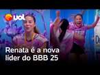 BBB 25: Renata é a nova líder da semana; sister causa climão na escolha do VIP; veja vídeo