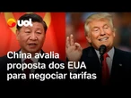 Trump, Xi Jinping e a guerra comercial: China diz que avalia proposta dos EUA para negociar tarifas