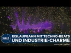 BERLIN: Eislaufen zu Techno in beeindruckender Industriehalle mit 600 Weihnachtsbäumen!