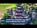 JANGTSE: Versunkene Pagode von Shibaozhai taucht nach Pegelfall wieder auf